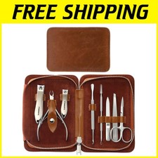 Professional Manicure Set with Leather Case
