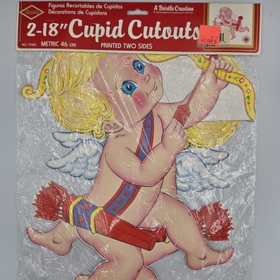 Vtg 1980's The Beistle Co. Die Cut Valentine s Day Cardboard Decorations 