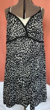 Secret Treasures, Black With White Spots, Leppard Print, Sleepware/ Half Slip...