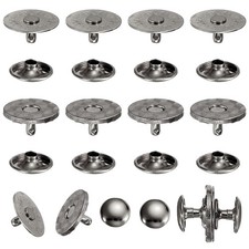 20 Set 18 mm Magnetic Snap Stud Buttons with Cap Black