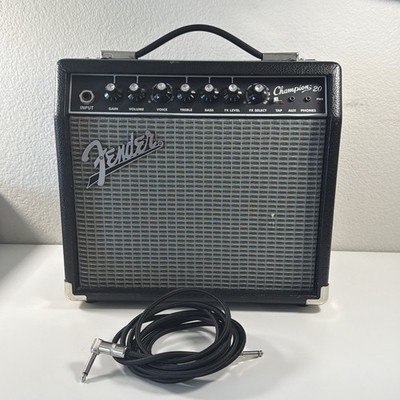 Fender Champion 20 20W Black Electric Guitar Combo Amplifier + Power Cable Clean