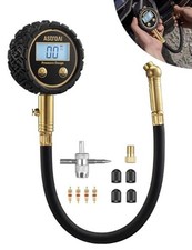 Tire Pressure Gauge for Cars with Backlit LED, Solid Brass with 3-250PSI
