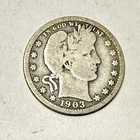 1903-O Barber Quarter. 90% Silver. Good Condition. Charity Auction.