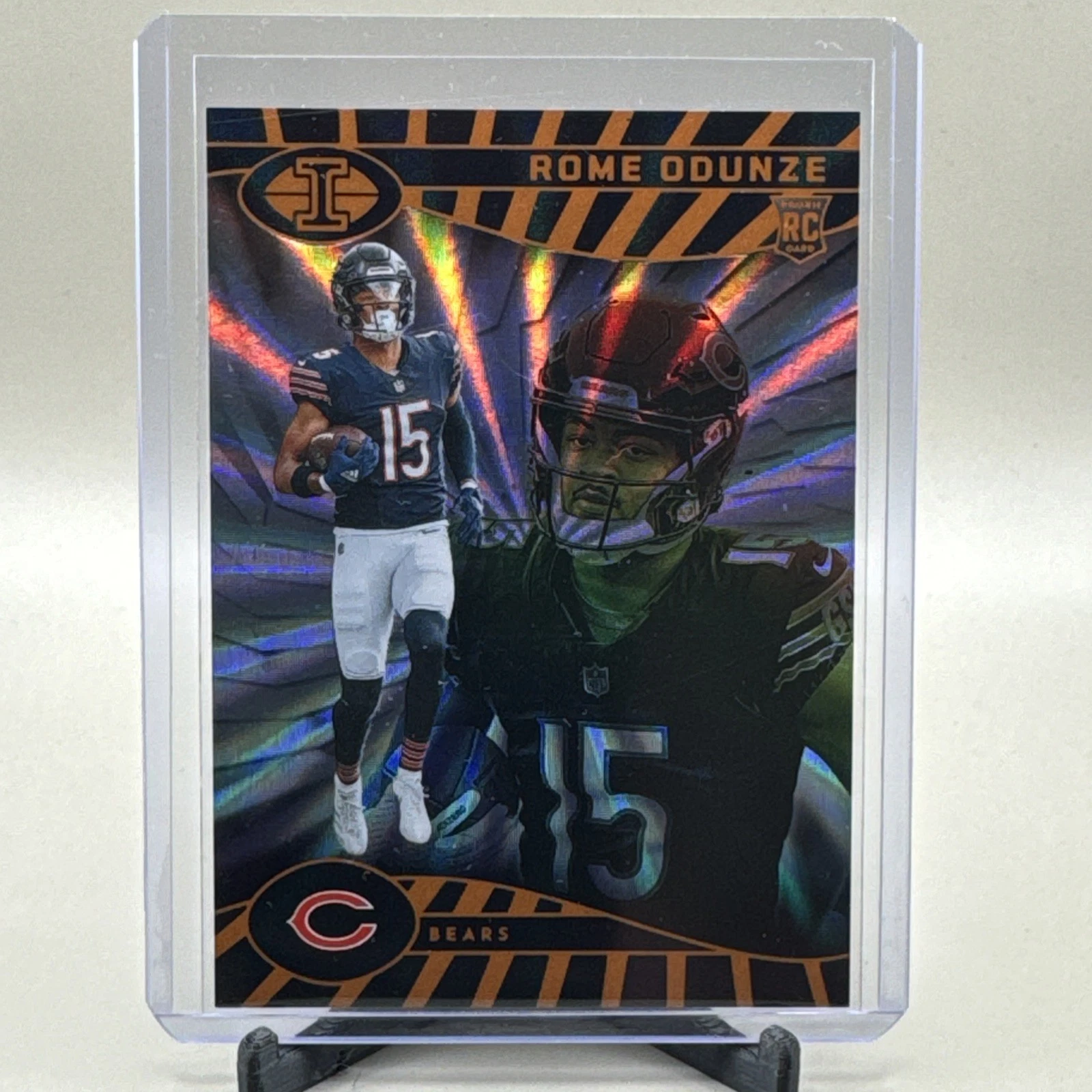 2024 Illusions Rome Odunze RC Swirls Trophy Collection Rookie #14 Bears