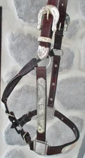 SCHNIEDERS S/S TACK  Dark Oil Silver TRISTAN MEXICO Accent Trim SHOW halter-NICE