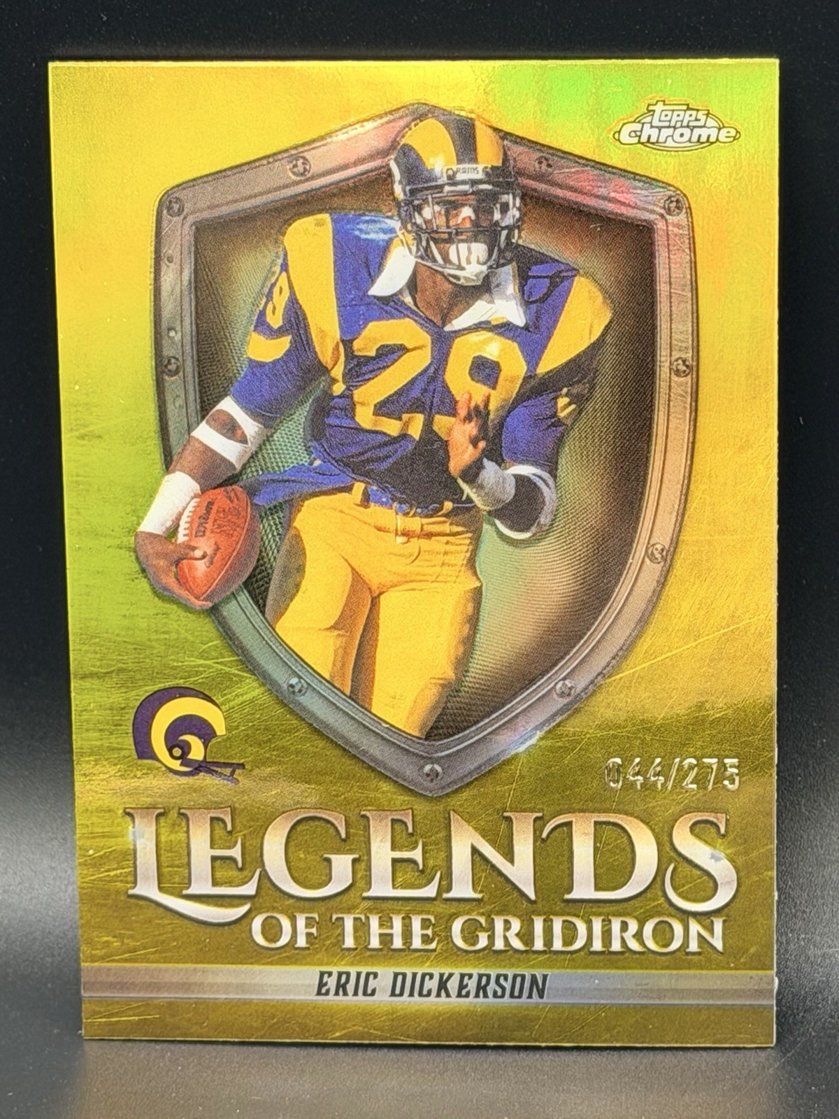 2025 NFL Topps Chrome #LOG-13 Eric Dickerson Legends of the Gridiron Yellow /275