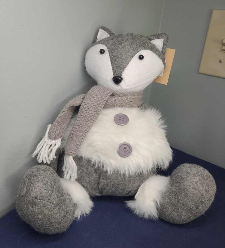 NEW Seasonal Adobe  Plush  Stuffed Animal Fox with Scarf