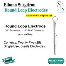 Ellman Surgitron B1D - Electrodo de bucle redondo - Veinticinco (25) puntas de tungsteno CE/FDA