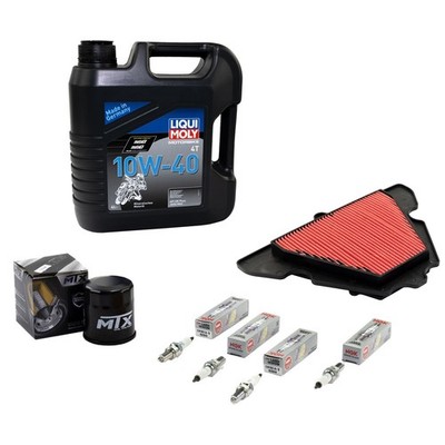 Set Wartung für Kawasaki Z 1000 ZRT 2010-21 Öl 4L Luftfilter Ölfilter Zündkerzen