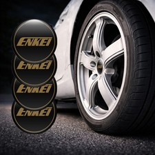 4 Pieces Enkei Wheel Hub Cap Stickers 3d Resin-