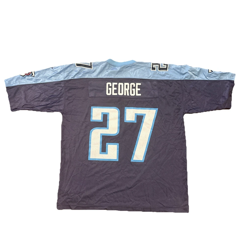 Camiseta Tennesee Titans Eddie George XXL para hombre Nike azul vintage Foto 2 de 4