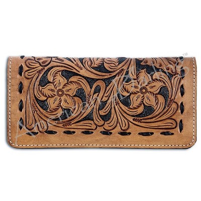 AD American Darling Hand Tooled Floral Leather Western Clutch Bag
