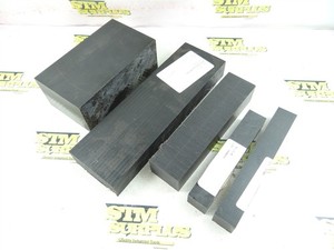 5PCS OF BLACK DELRIN MACHINABLE PLASTIC BAR STOCK *SIZES IN DESCRIPTION*