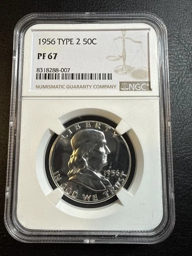 1956 Type 2 Proof Franklin Half Dollar NGC PF67