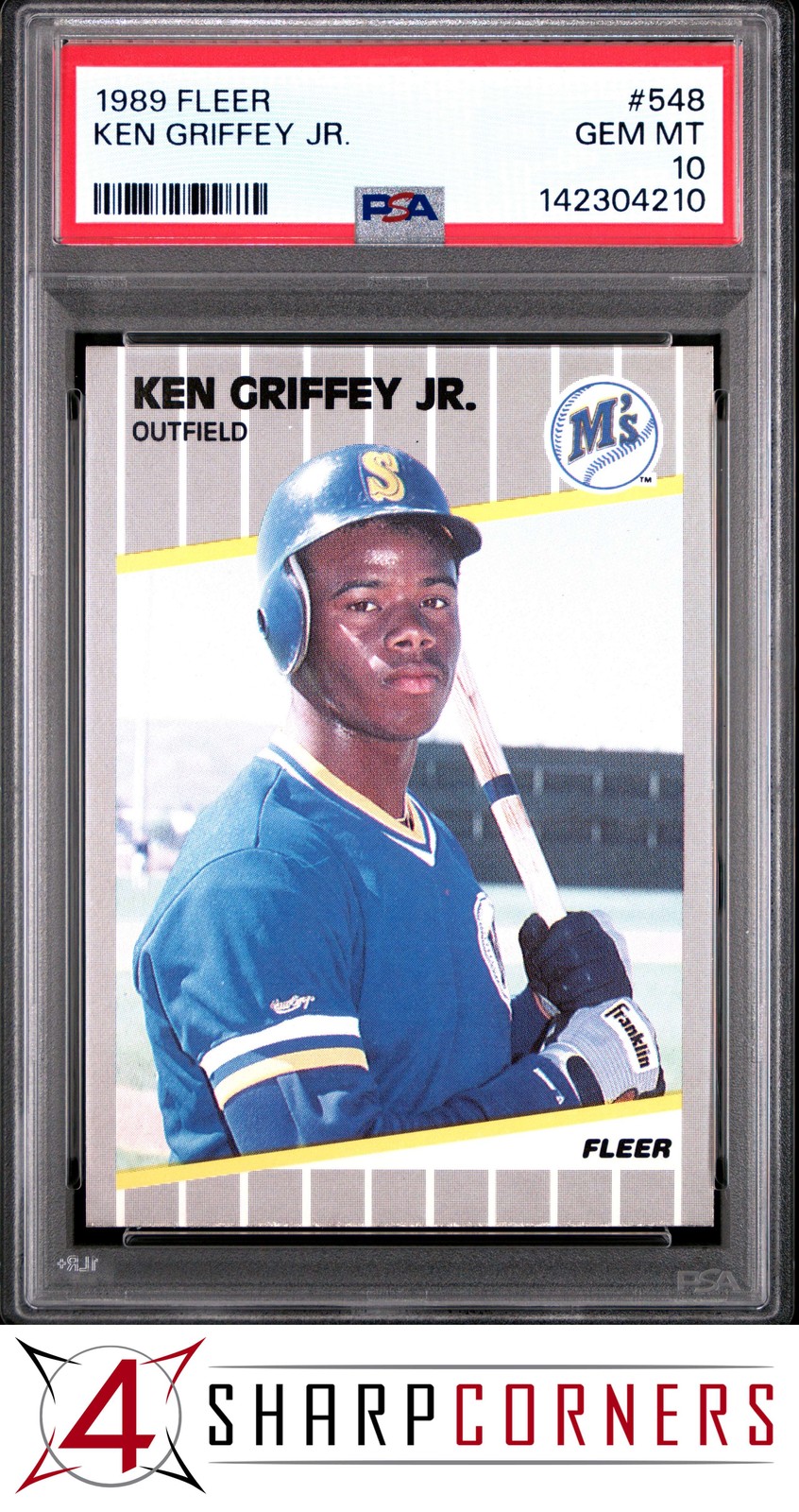 1989 FLEER #548 KEN GRIFFEY JR. RC MARINERS HOF PSA 10