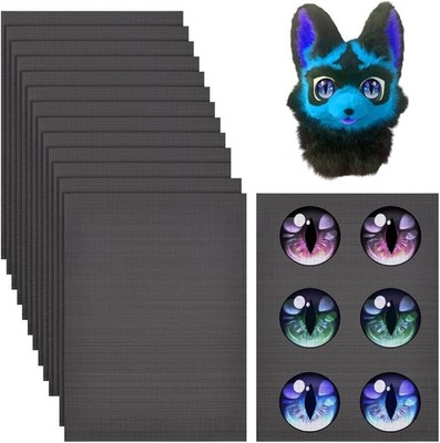 14 Stück Fursuit Eye Plastik Mesh, 30x22cm Bedruckbare PVC-Netzblätter 0.4mm D