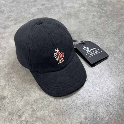 Moncler Fleece-Mütze schwarz Grenoble UVP 280£