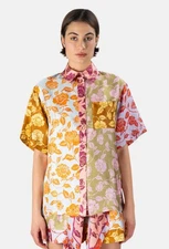Zimmermann Lovestruck Spliced Shirt Size 1 / AU 10 / US 6 100% Silk Button