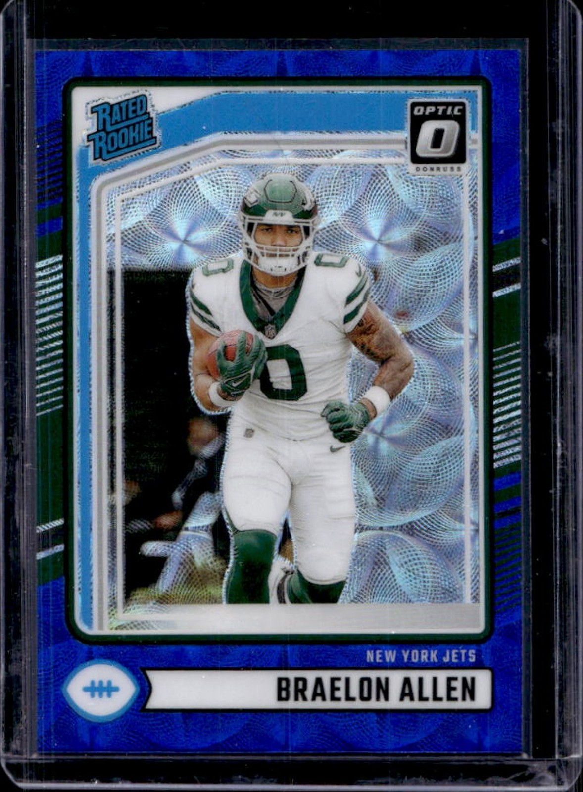 2024 Donruss Braelon Allen Optic Rated Rookie Preview Blue Scope #306 Jets
