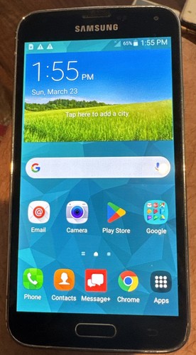 Samsung Galaxy S5 SM-G900V (Verizon) Black 16GB Fast Ship Good Used - Picture 1 of 3