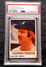 1978 HOSTESS THURMAN MUNSON BASEBALL CARD #150 **BREATHRAKING** PSA 7 NEAR MINT 
