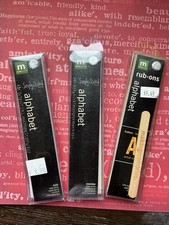 Making Memories Rub On Alphabets Lot Of 3