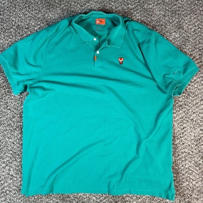 Nike Men's XL Polo Tiger Woods Frank the Tiger Teal Green Golf Shirt