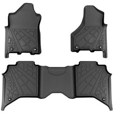 Floor Mats Ram 2500 3500 Crew Cab 2019-2025 All Weather TPE Liner Set Black