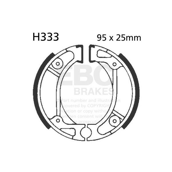 EBC Brake Shoe Set (5) 1K Rear Left for Honda TLM 50 F 1985