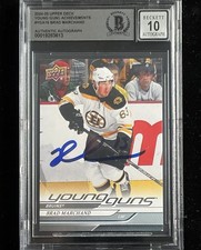 Brad Marchand Signed 2024-25 UD Young Guns Achievement BAS Autograph Grade 10