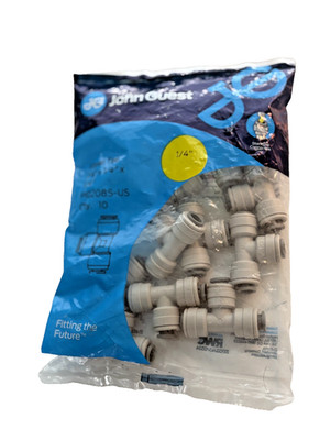 John Guest PIO208S-US Equal Tee 1/4'' x 1/4'' x 1/4'' Tube OD 10 Pack NEW
