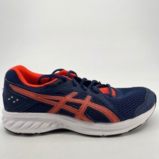 Asics Jolt 2 GS Boys Size 5.5Y Navy Blue Orange Athletic Running Shoes Sneakers