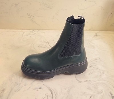 New! Burberry 'Prorsum' Creeper Chelsea Boot Green Mens 7 US 40 Eur. MSRP $1290