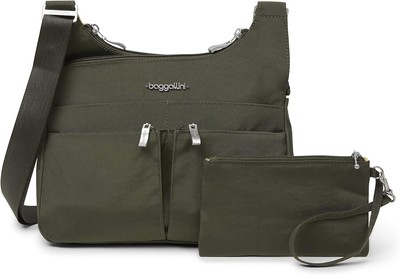 Baggallini Cross Over Crossbody Women 11x8.5 Medium Travel Bag Lightweight Water