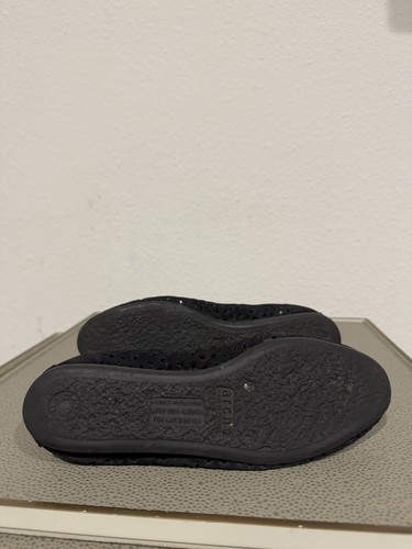 ARCHE Black Lilly Maya Nubuck Ballet Flats Women's 37 US 6 Leather Perforated - Picture 12 of 16