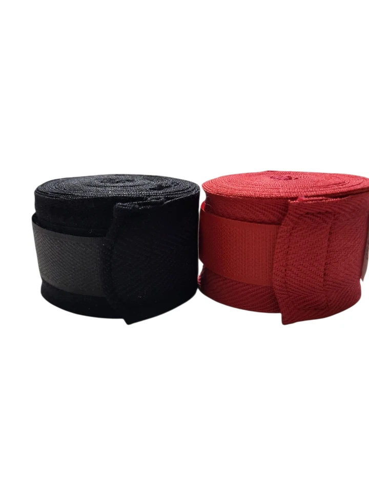 Everlast Boxing Glove Hand Wraps Solid Black & Red 120 - Image 3 of 4