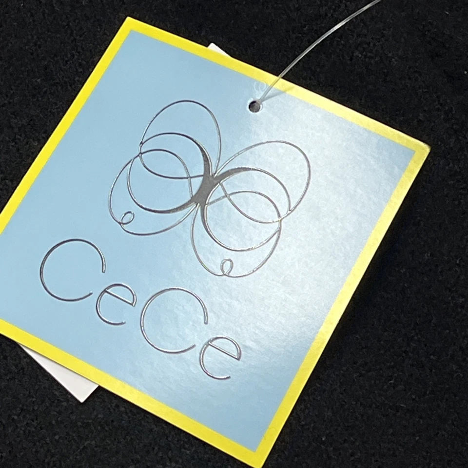 Cece Sweater Womens XL Black Plaid Bow Crew Neck Bell Sleeve Pullover Holiday - Image 4 of 4