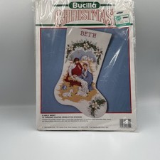 Bucilla O Holy Night 18  stocking counted cross stitch kit 82829