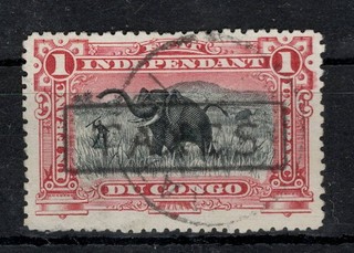 BELGISCH CONGO: COB TX 6Aa GESTEMPELD == ZIE SCAN.