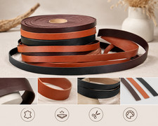2M Faux Leather Cord 10-25mm Flat Craft Strap for DIY Jewelry Bag Bracelet Rope