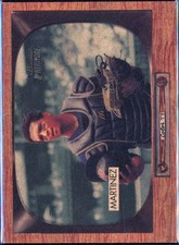 2004 BOWMAN HERITAGE MAHOGANY #40A VICTOR MARTINEZ ERR (PEDRO MARTINEZ BIO) /25