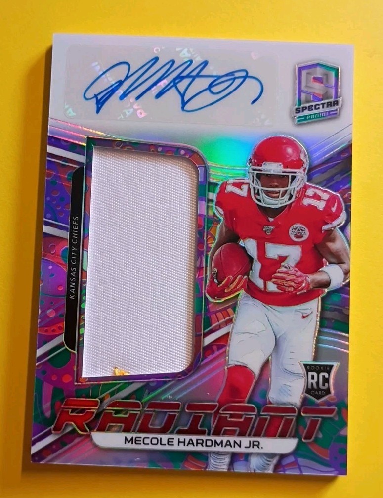 Mecole Hardman Panini Spectra Radiant Rookie Patch Signatures #11 Base