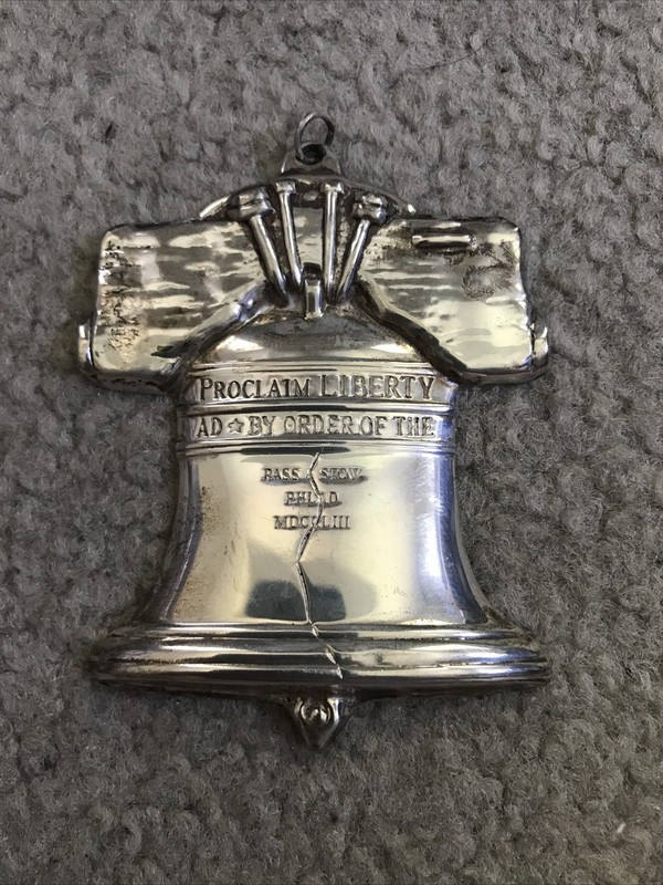 Vintage Gorham 1988 Liberty Bell Sterling Silver Christmas Ornament 22 grams