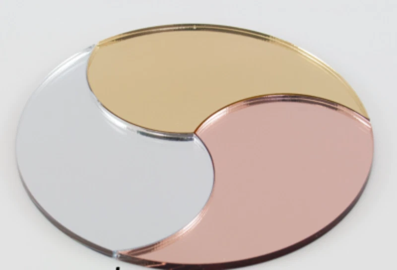 Reloj de Pared Sirena en el Mar, Oro, Oro Rosa, Plata Espejo Acrílico, Habitación Infantil Foto 4 de 4