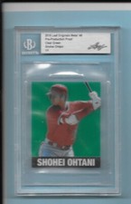 2018 Leaf Originals Metal 48 Pre Production Proof Clear Green 1/1 Shohei Ohtani