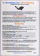 Dive Planning Slate - - Scuba Equipment for your Pre Dive Checklist