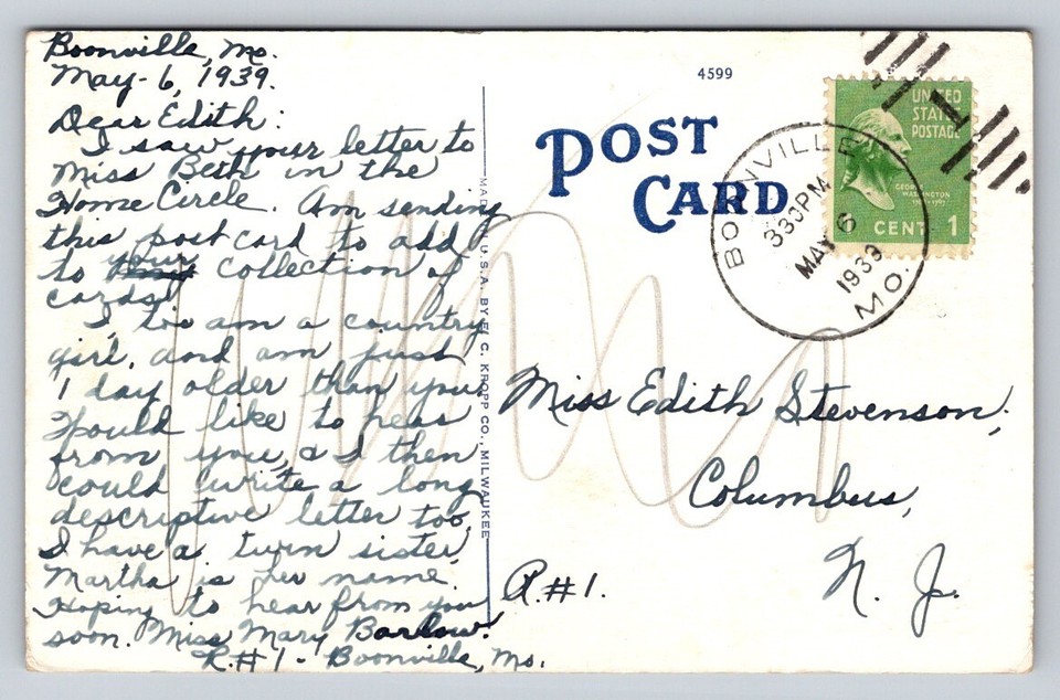 c1930 Post Office Boonville Missouri P622 eBay