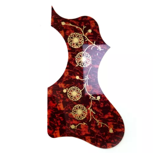 Acoustic Guitar Pickguard Self-adhesive Red Tortoise for Gibson EJ-200 Guitar