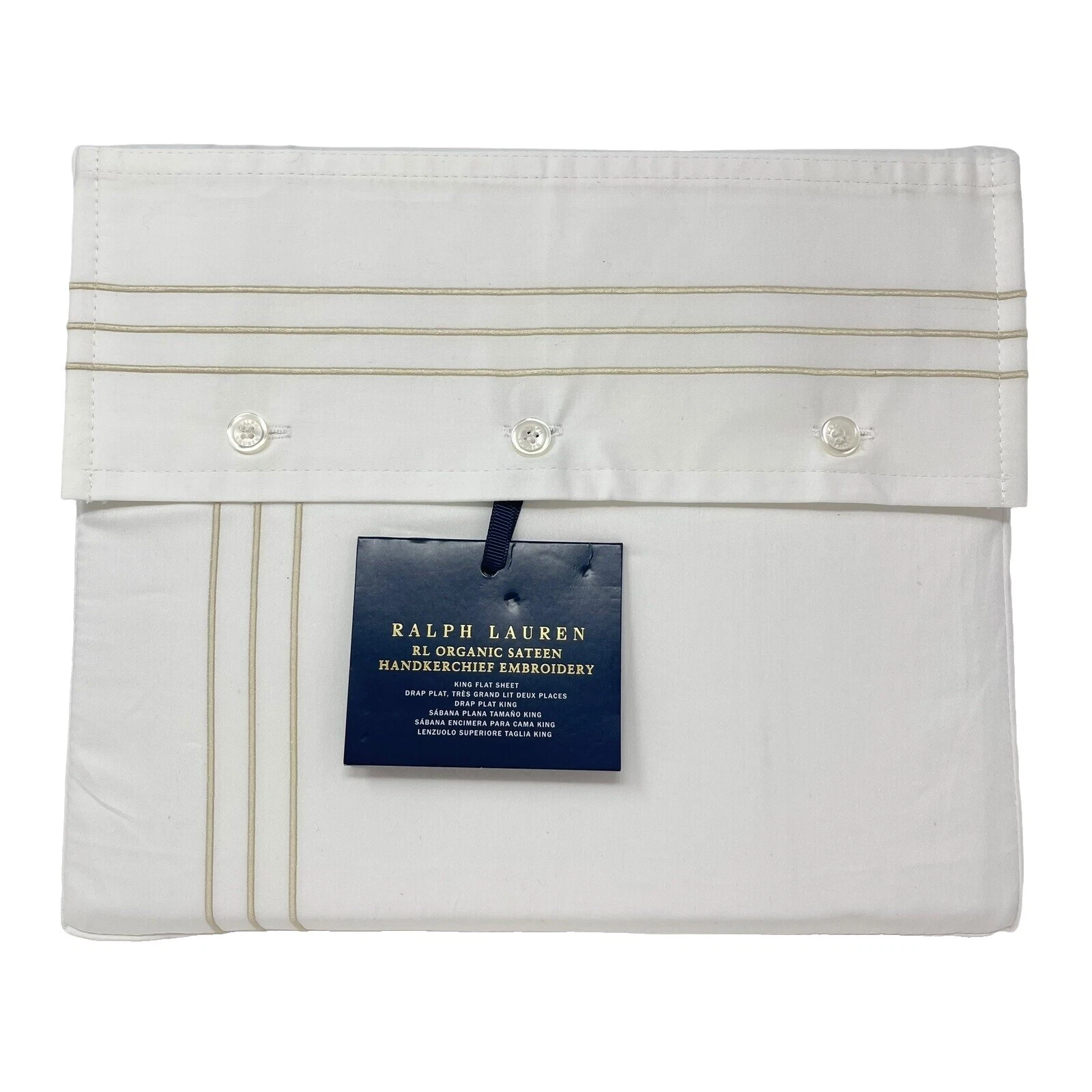 Ralph Lauren King White Bed Sheets