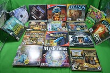 Lot of 16 PC Games,Older Winows Versions,Hidden Object,Slots,Mysterys,AS IS